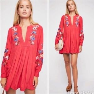 Free People - Mia Embroidered Mini Dress